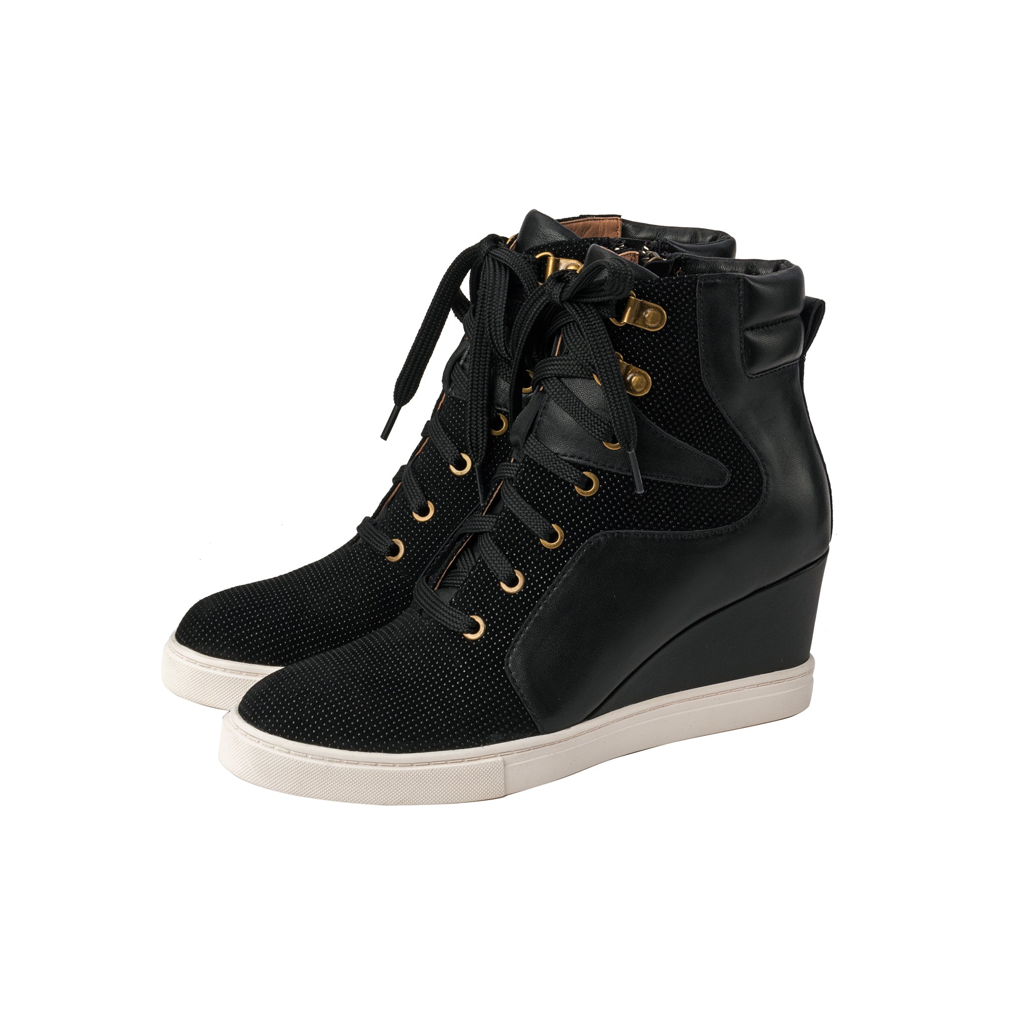 Wedge Sneaker in Black - Froggie | Leather Shoes | South Africa – Froggie  Shoes